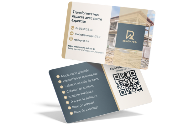 <b>Carte de visite</b> avec QR code intégré